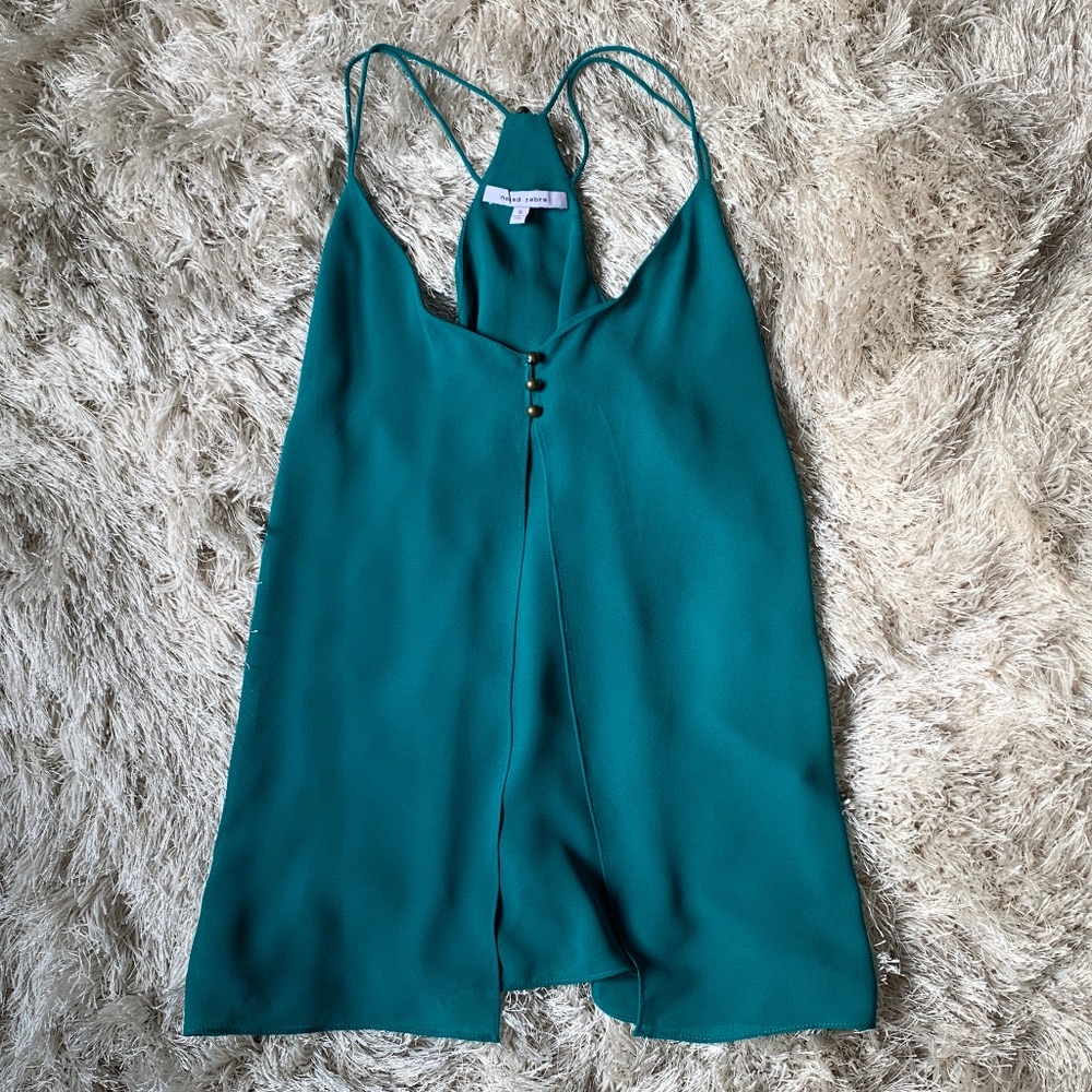 NWOT Naked Zebra Teal Top